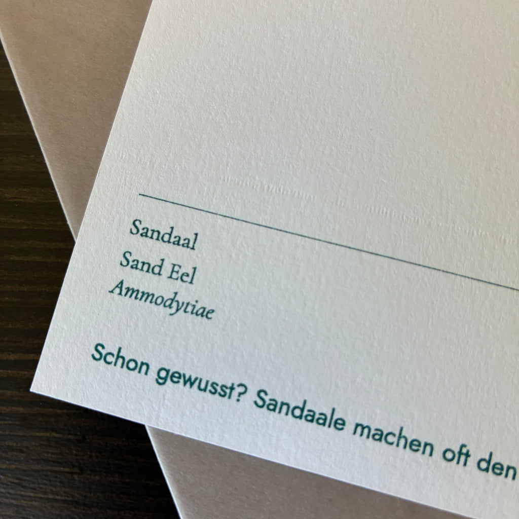 Sandaal — Risographie Postkarte