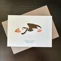 Tauchender Puffin — Risographie Postkarte