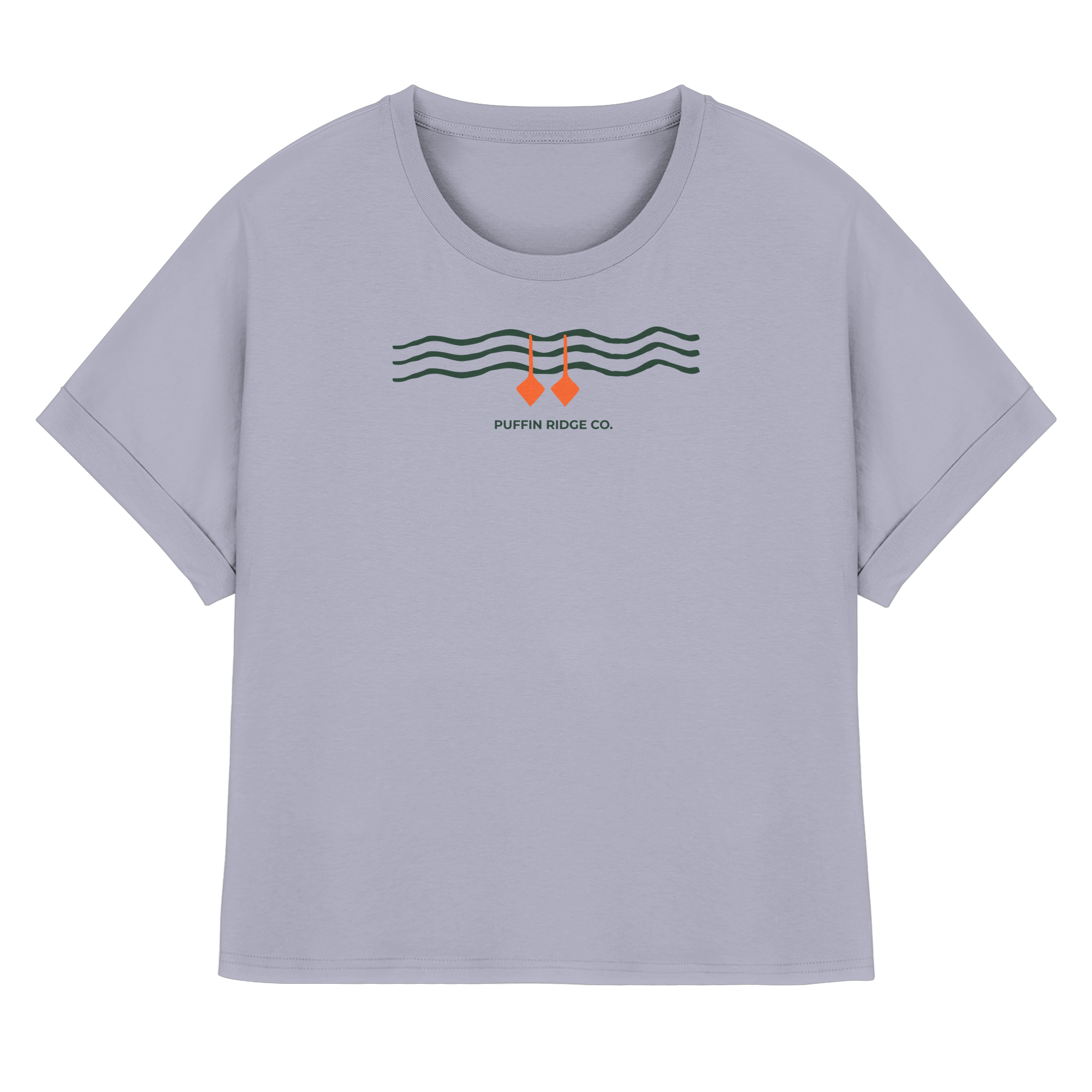 Ladies Tee — Bio-Baumwolle Rolled Sleeves