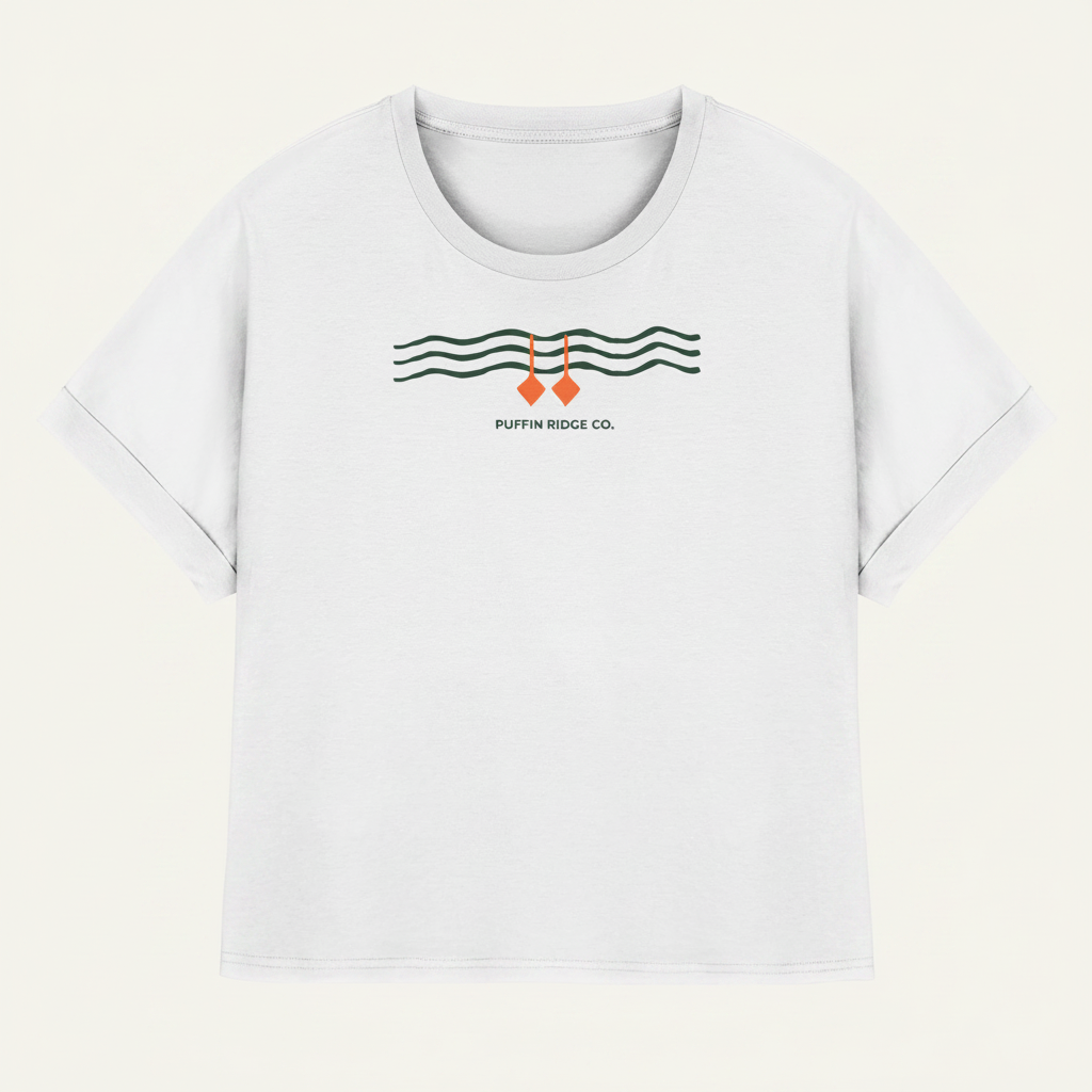 Ladies Tee — Organic Cotton Rolled Sleeves